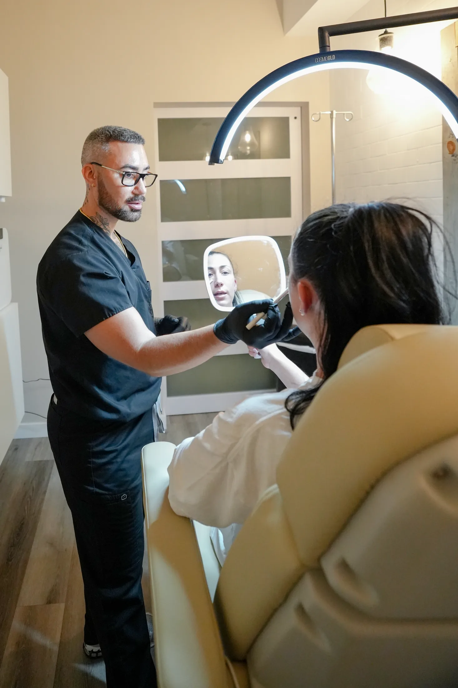 Provider consulting with a patient at Balanced Health & Wellness